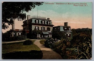 Oakwoods Residence Miss Caroline Hazard Peace Dale RI Rhode Island Postcard I15 - Picture 1 of 3