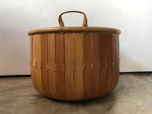 Cesta de madera/cesta de lavandería vintage - Imagen 1 de 8