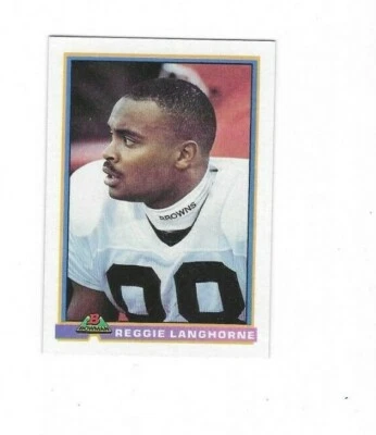 1991 TOPPS B BOWMAN REGGIE LANGHORNE FOOTBALL CARD #99 - Image 1 of 2