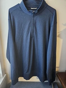 Cutter & Buck DryTec UPF 50+ Quarter Zip Pullover Navy 1XB Big & Tall Mens - Picture 1 of 4
