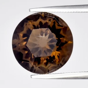 💎 5.89ct 11.7mm VS Round Natural Smoky Quartz - Brazil Gemstone - Picture 1 of 4