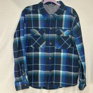 Stio blau kariert schwer Flanell Herren Large Langarm Knopfleiste Hemd Wandern - Bild 1 von 8