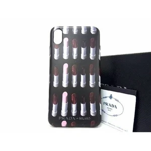 PRADA New 1ZH083 Rubber Lipstick iPhone XS Max Compatible Smartphone Case Blac - Picture 1 of 4