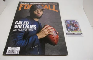 Caleb Williams Chicago Bears JUL 2024 Beckett Magazine and Panini Rookie Card - Bild 1 von 18