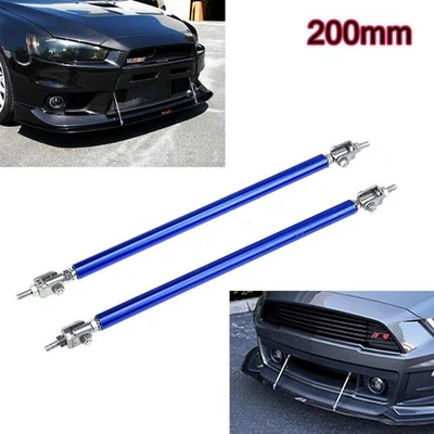 8'' Adjustable Universal Bumper Rod Splitter Spoiler Support Tie Bars Blue - Image 1 of 4
