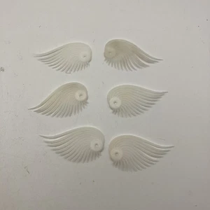 3 Pair Miniature White Plastic Fantasy Eyelashes for Making Craft Dolls Puppets - Picture 1 of 1