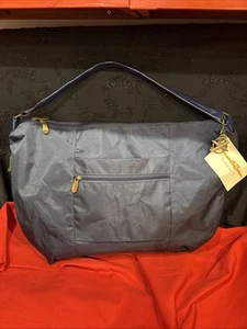 Samantha Brown Navy Blue Polyester Travel Bag One Piece Weekender - Picture 1 of 9