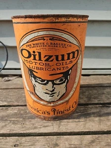 White & Bagley Oilzum Americas Finest Motor Oil & Lubricants 5 Quart No Lid - Picture 1 of 8
