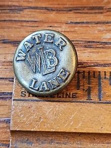 1920’s WLB Water Lane Brewery Brass Uniform Button - Picture 1 of 3
