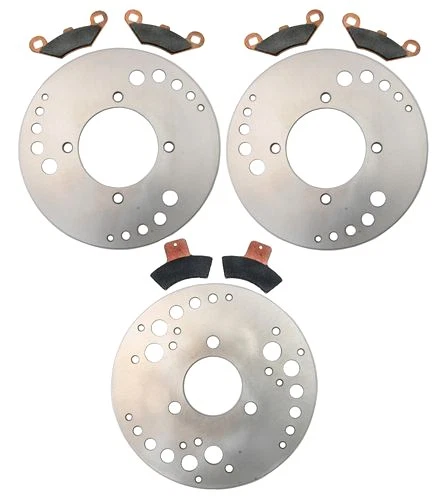Front, Rear Brake Rotors Semi-Metallic Pads for Polaris Trail Boss 325 2000-2002 - Image 1 of 1