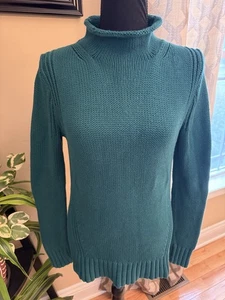 J.CREW Ruderer Pullover grün 1988 Rollkragen Strick Baumwolle K5924 Damen Gr. XS - Bild 1 von 16