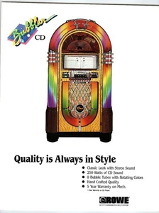 1980s Rowe Bubbler CD Jukebox Vintage Advertising Flyer Antique Style - Picture 1 of 2