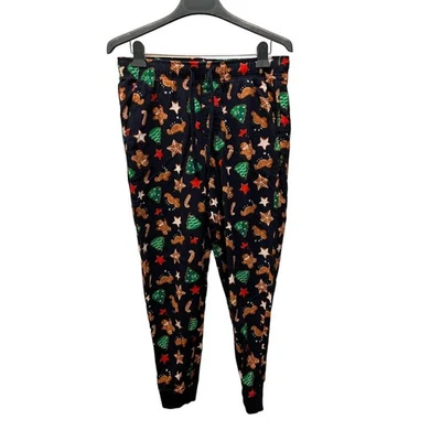 Старый темно-рождественский фланелевый бегун пижамы брюки размер M - Изображение 1 из 3