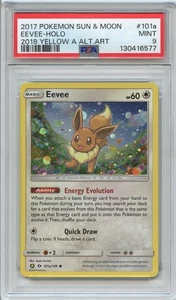 2017 Pokemon Eevee Alternate Art Holo #101A Sun & Moon PSA 9 - Bild 1 von 2