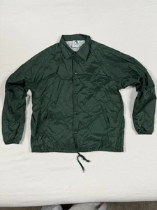 Vintage Augusta Sportswear Jacket Men's Large Green Snap Up Classic Windbreaker - Picture 1 of 7