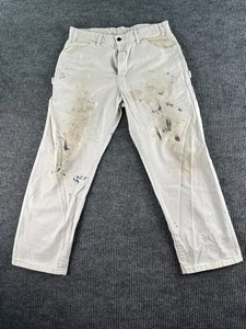 Dickies Painter Pants W541HJ9 36x30 White Utility Workwear Hammer Loop Paint - Picture 1 of 11