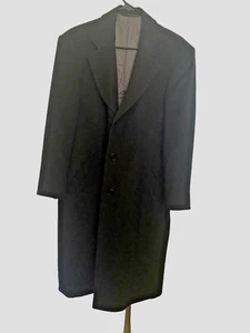 Mens BRIONI Dark Gray Wool Blend Overcoat Size 44R - Picture 1 of 4