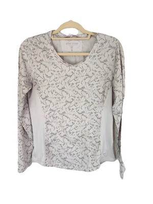 Top deportivo Betsey Johnson Performance gris floral talla mediana Foto 1 de 4