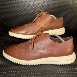 Cole Haan Grand + Budapester Oxford Schuhe braun hellbraun Leder Turnschuhe Herren Größe 10,5M - Bild 1 von 8
