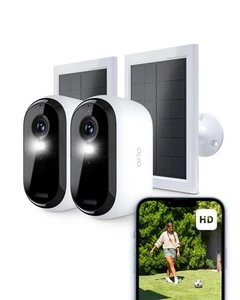 Arlo Essential 2 HD Video Security Camera Outdoor Wireless & 2 Solar Panels, - Picture 1 of 5