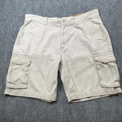 St Bay Cargo Shorts Mens 38 Khaki Hiking Camp Comfort Stretch Zip Outdoor - Image 1 of 4