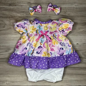 16”-18” Cabbage Patch Kids Little Pony Polka Dots Dress Outfit Bows Doll Clothes - Picture 1 of 3