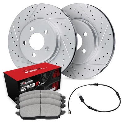 For Mercedes-Benz S420 94-99 Drilled & Slotted Rear Brake Kit w Optimum Pads Foto 1 de 2