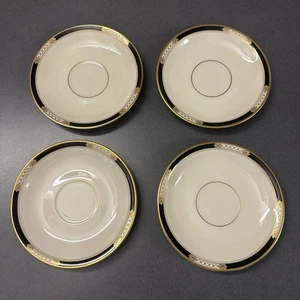 Juego de 4 platillos taza de té Hancock colección presidencial Lenox hechos en EE. UU. USADOS EN EXCELENTE ESTADO - Imagen 1 de 16