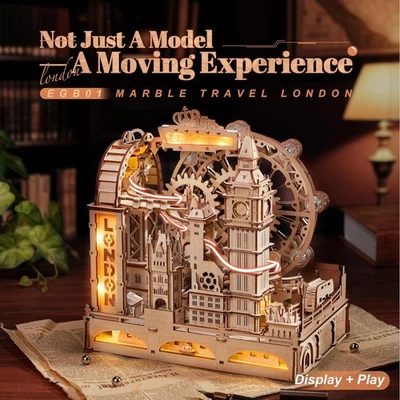 ROKR 3D Wooden Puzzle Marble Travel London Model Kit Toy Building Toys Kids Gift - Image 1 of 4