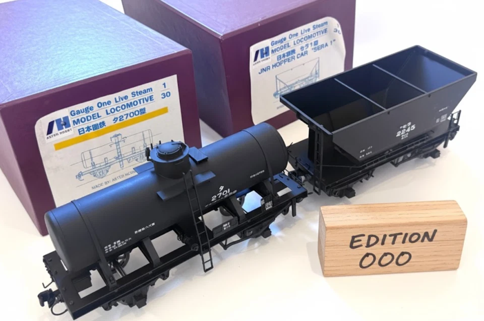 Aster JNR Live Steam Gauge 1 Hopper Car SERA1 + Tank Car TA2700 Set MINT - Image 1 of 4