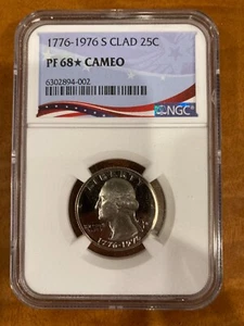 1976 S Washington Quarter 25c NGC PR68 ✯ STAR ✯ Cameo Rare Bicentennial Proof - Picture 1 of 2