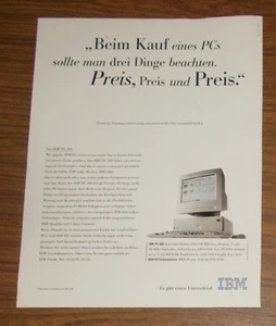 Seltene Werbung IBM PC 300 486 DX2/66 DX4/100 Personal Computer 1995 - Bild 1 von 1