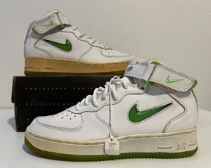 1997 Nike Air Force 1 Mid CL SC weiß/mittelgrün Größe 6,5 Vintage neu im Karton - Bild 1 von 10