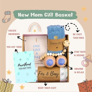 Gift Box For New Mom Pregnancy Christmas First Time Mom Baby Shower Gift Basket - Picture 1 of 7