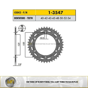 FOR HUSQVARNA FC 450 FROM 2014 TO 2018 STEEL REAR SPROCKET SUNSTAR 520 42 TEETH - Picture 1 of 1
