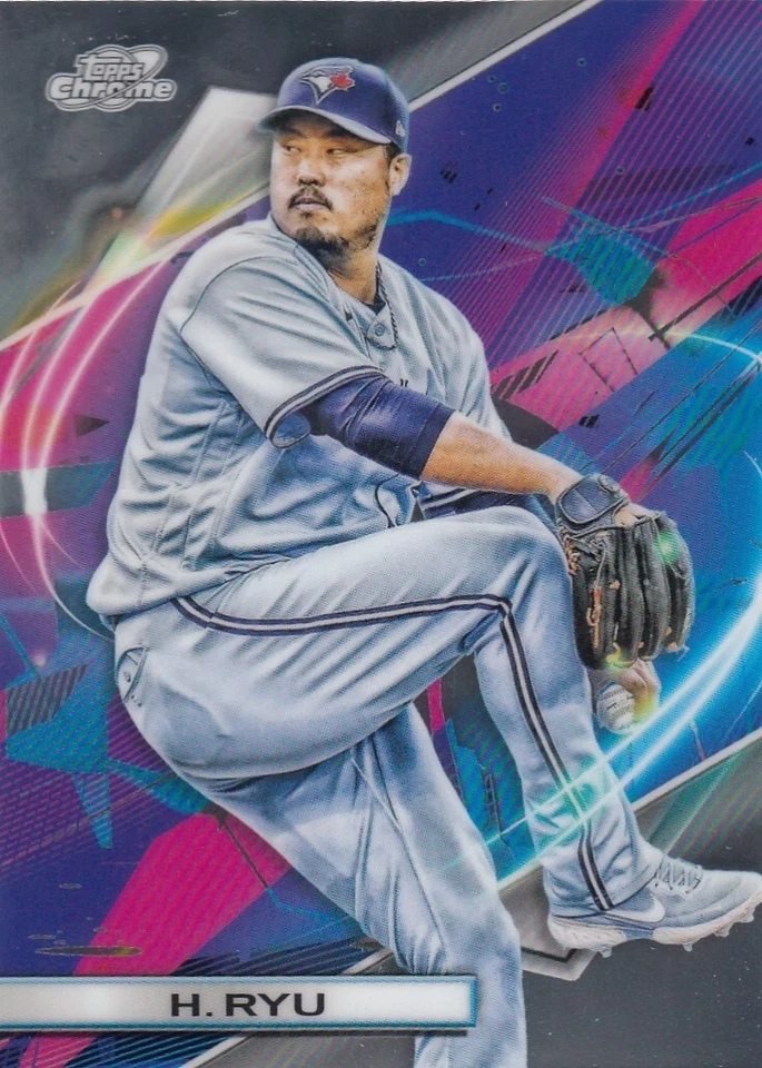 HYUN-JIN RYU TOPPS CHROME COSMIC BASE TORONTO BLUE JAYS #74 2022 22 - Image 1 of 1