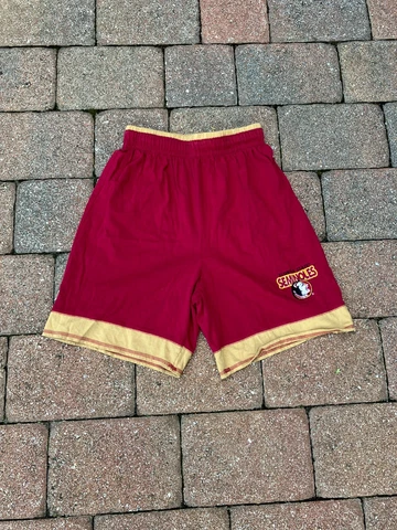 VINTAGE Florida State Seminoles Shorts Adult Large Red Cotton Gym Football FSU Cover