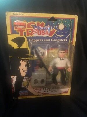 Figura de acción Playmates Dick Tracy Lips Manlis 1990 juguete sin abrir sin usar, en caja Foto 1 de 2