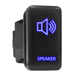 SPEAKER Blue LED Backlit Switch Tall Push Button 1.54"x 0.83" (Fit: Toyota) - Picture 1 of 6