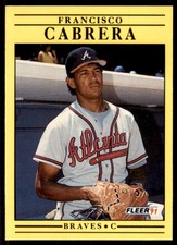 1991 Fleer Francisco Cabrera Baseball Cards #684