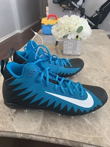 Nike Alpha Menace Pro Mid TD Promo Football Cleats Teal & Black AJ6604-105 - Picture 1 of 8