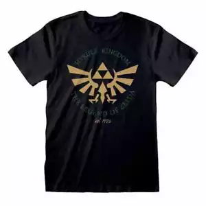 The Legend Of Zelda T-Shirt Hyrule Kingdom Symbol Official New Black - Picture 1 of 4