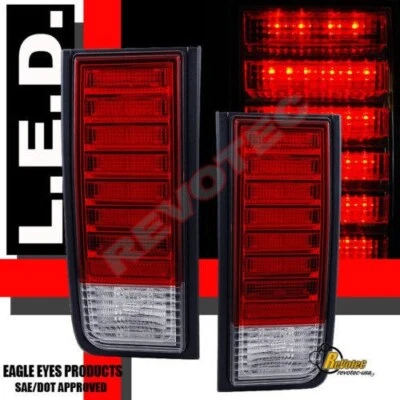 2003-2009 Hummer H2 SUV Red LED Tail Lights Lamps 1 Pair - Image 1 of 4