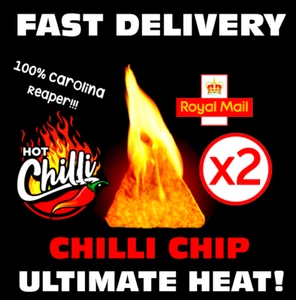 🔥 2 x ONE CHIP Very Hot! Chili EXTREME Chilli Chip!!! 🔥🔥 Enthusiast challenge - Picture 1 of 5