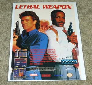 Lethal Weapon 1992, anuncio/póster impreso vintage, SNES Super Nintendo, arte promocional - Imagen 1 de 1