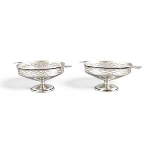 Art Deco Kolonial Silber Warner Brothers Delhi Paar Kompotte Zweigriff Bon Bons - Bild 1 von 13