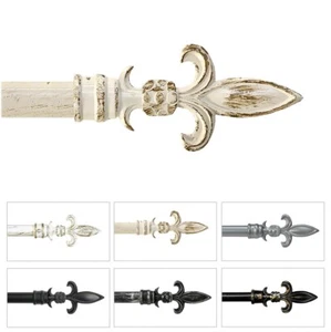 Barra Cortina Hierro Extensible 120-210 160-300 Suporte Anillos Soportes Pared - Imagen 1 de 14