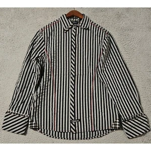 Camisa Scott Weiland English Lavandería a Rayas con Botones Manga Larga Para Hombre Pequeña - Imagen 1 de 8