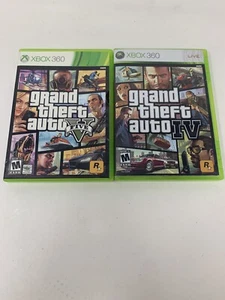 Grand Theft Auto IV 4 V 5 (Xbox 360) VGC/NM Disc Box And Game Only GTA - Picture 1 of 7