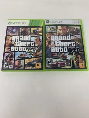Grand Theft Auto IV 4 V 5 (Xbox 360) VGC/NM Disc Box And Game Only GTA - Image 1 of 4